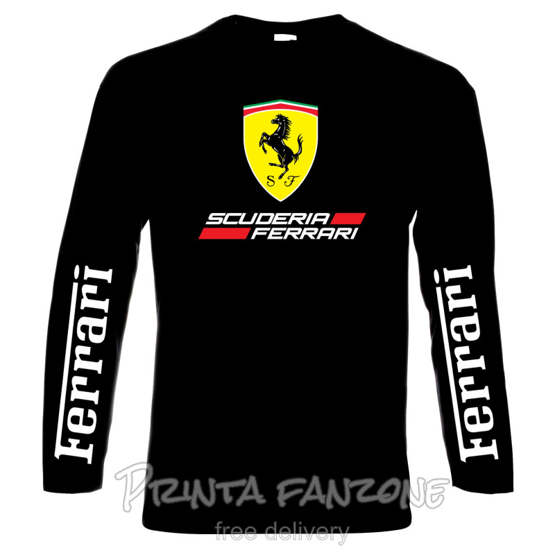 LONG SLEEVE T-SHIRTS Ferrari scuderia, formula one team, men's long sleeve t-shirt, 100% cotton, S to 5XL